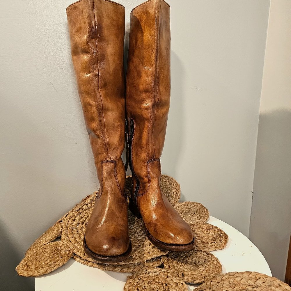 Leather NWT BED|STU Tess Windsor Tan Glaze Riding Boots Size 8